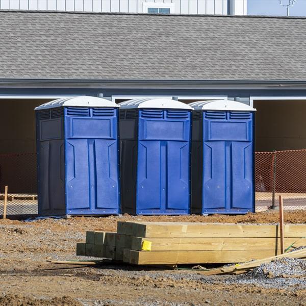 Heavy-duty construction site porta potty in Key West, Florida